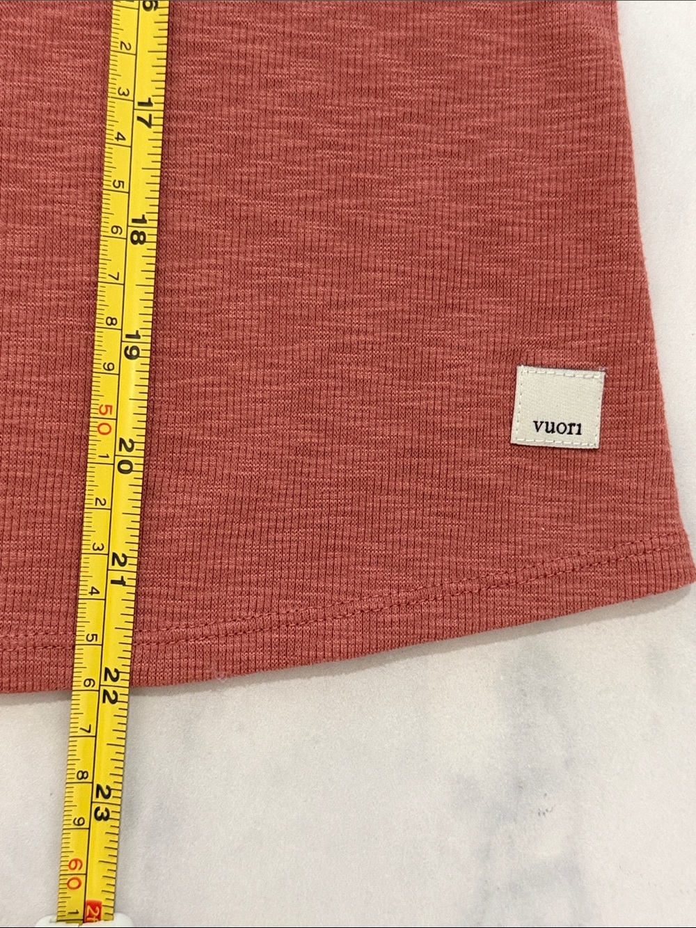 Vuori Ribbed Tank Top in Rust - Picture 4 of 8